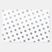 Simple Cute Girly White Multicolored Polka Dots Inpakpapier Vel (Voorkant 3)