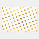 Simple Cute Girly White Multicolored Polka Dots Inpakpapier Vel (Voorkant)