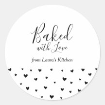 Simple Cute Hearts Bked met Love Package sticker