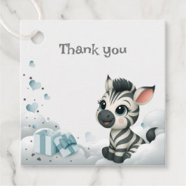 Simple cute little cartoon zebra bedankjes labels