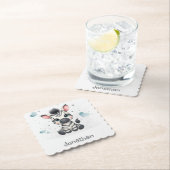 Simple cute little cartoon zebra  kartonnen onderzetters (Insitu)