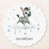 Simple cute little cartoon zebra kartonnen onderzetters (Voorkant)