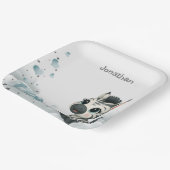 Simple cute little cartoon zebra papieren bordje (Gebogen)