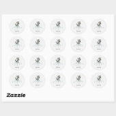 Simple cute little cartoon zebra  ronde sticker (Vel)