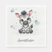 Simple cute little cartoon zebra  servet (Voorkant)