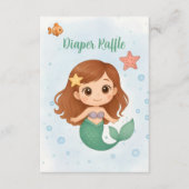Simple cute little mermaid  enclosure card informatiekaartje (Voorkant)