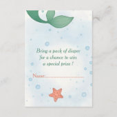 Simple cute little mermaid  enclosure card informatiekaartje (Achterkant)