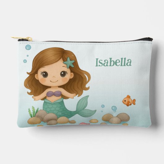 Simple cute little mermaid kids pencil case etui (Voorkant)