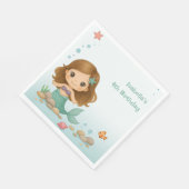 Simple cute little mermaid servet (Hoek)