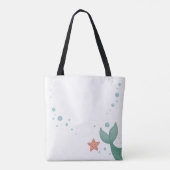 Simple cute little mermaid tote bag (Achterkant)