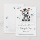 Simple cute little zebra baby shower informatiekaartje (Voorkant / Achterkant)