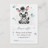Simple cute little zebra baby shower informatiekaartje (Voorkant)