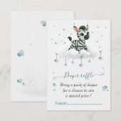 Simple cute little zebra baby shower informatiekaartje (Voorkant / Achterkant)