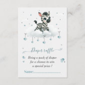 Simple cute little zebra baby shower informatiekaartje (Voorkant)