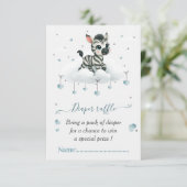 Simple cute little zebra baby shower informatiekaartje (Staand voorkant)