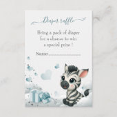 Simple cute little zebra baby shower informatiekaartje (Voorkant)