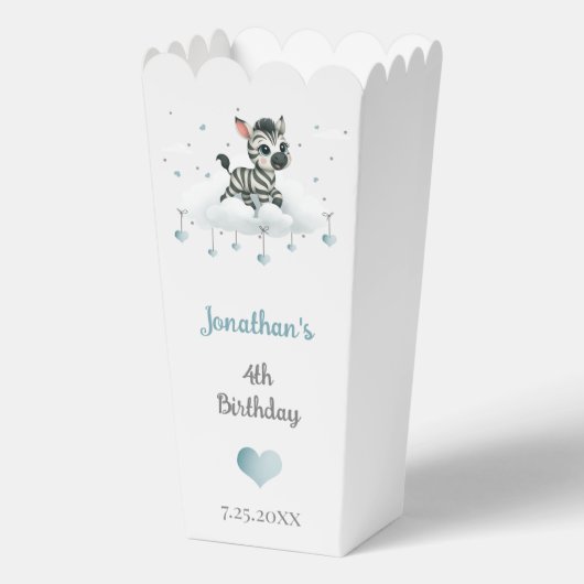 Simple cute little zebra  bedankdoosjes (Achterkant)