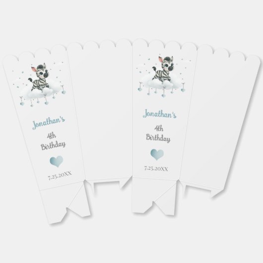 Simple cute little zebra bedankdoosjes (Ongevouwen)