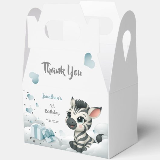 Simple cute little zebra  bedankdoosjes (Open)