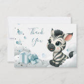 Simple cute little zebra bedankkaart (Voorkant)