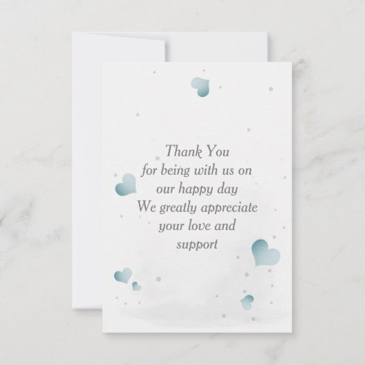 Simple cute little zebra  bedankkaart (Achterkant)