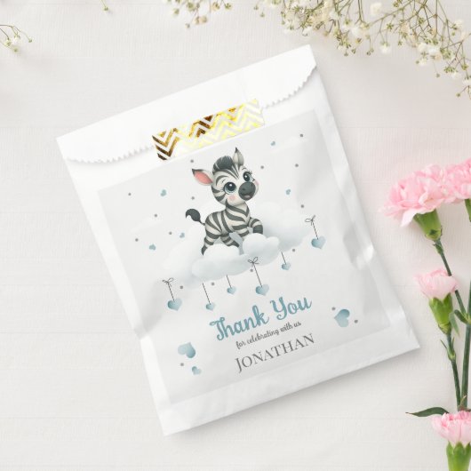 Simple cute little zebra  bedankzakje (Gezegeld)