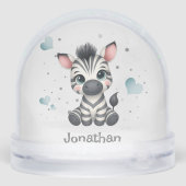 Simple cute little zebra sneeuwbol (Achterkant)