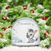 Simple cute little zebra sneeuwbol (Kerstmis)