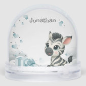 Simple cute little zebra sneeuwbol (Achterkant)