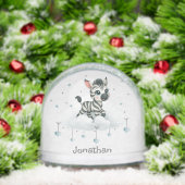 Simple cute little zebra sneeuwbol (Kerstmis)