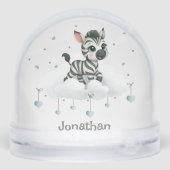 Simple cute little zebra sneeuwbol (Achterkant)