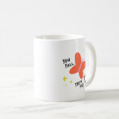 Simple Cute Morning Bold Orange Butterfly Quote Koffiemok (Voorkant rechts)