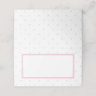 Simple Cute Pink Polka Dots Baby Shower Plaatskaartje