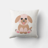 Simple Cute Puppy Dog Pastel Cartoon Kussen (Achterkant)