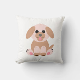 Simple Cute Puppy Dog Pastel Cartoon Kussen
