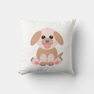 Simple Cute Puppy Dog Pastel Cartoon Kussen