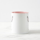 Simple Cute Rabbit Girly Personalizeerd Mok (Midden)