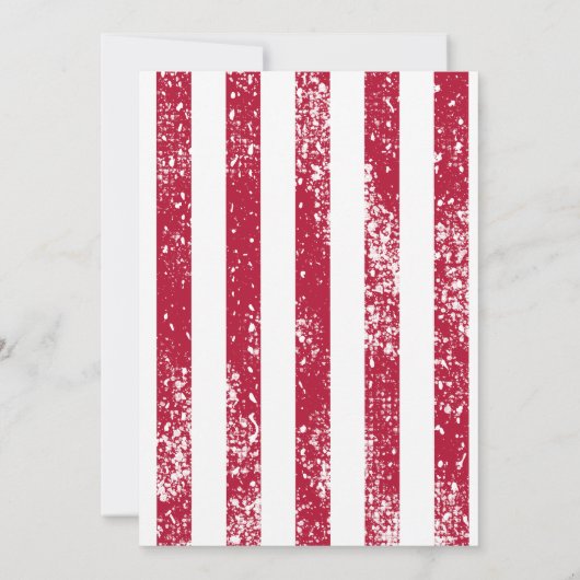 Simple Cute Red White Blue, vierde juli vlag Kaart (Achterkant)