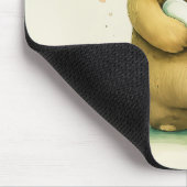 Simple Cute Sad Beer die een hartkunstwerk vasthou Muismat (Hoek)