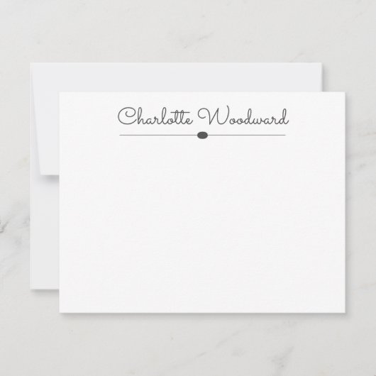 Simple Cute Script Personalized Note Kaart Notitiekaartje (Voorkant)
