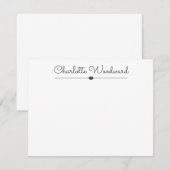 Simple Cute Script Personalized Note Kaart Notitiekaartje (Voorkant / Achterkant)