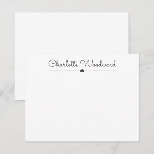 Simple Cute Script Personalized Note Kaart Notitiekaartje (Voorkant / Achterkant)