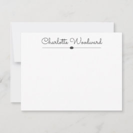 Simple Cute Script Personalized Note Kaart Notitiekaartje