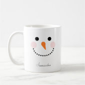 Simple Cute Snowman Face Name Koffiemok (Links)