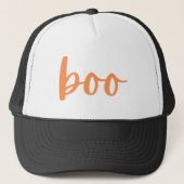 Simple Cute Spooky Halloween White boo Trucker Pet (Voorkant)