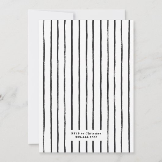 Simple Cute Teddy Bear | Uitnodiging tot Baby show (Achterkant)