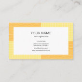 Simple Cute Yellow Orange Dot Check Pattern Backgr Visitekaartje (Achterkant)