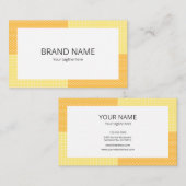 Simple Cute Yellow Orange Dot Check Pattern Backgr Visitekaartje (Voorkant / Achterkant)