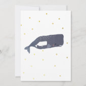 Simple Cute Zee Whale Neutraal Baby shower Kaart (Achterkant)