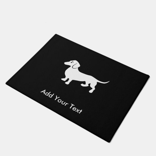 Simple Dachshund  Deurmat (Schuin)